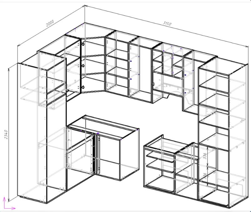 Каталог Кухня 003 от магазина ПолКомода.РУ