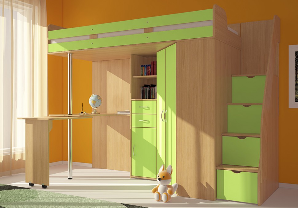 Каталог Кровать чердак Мийа Люкс от магазина ПолКомода.РУ