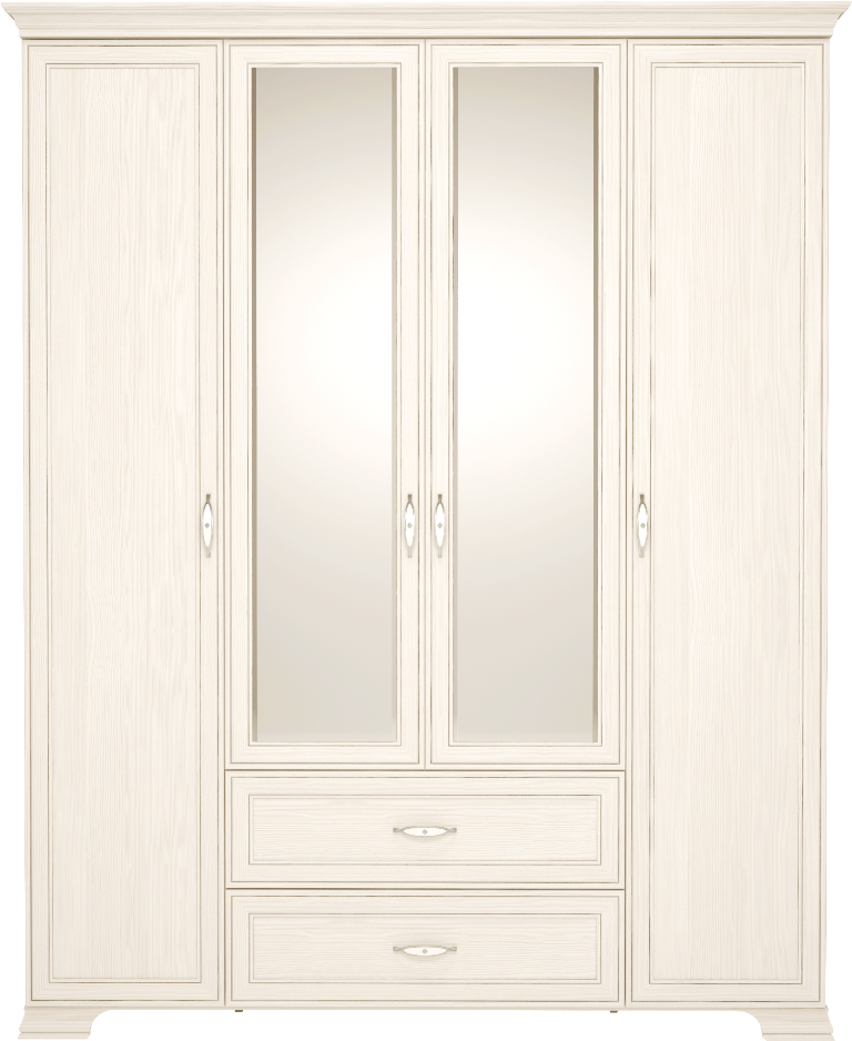Каталог Шкаф для одежды 4-х дверный мод.2 Венеция с ящиками и зеркалом от магазина ПолКомода.РУ