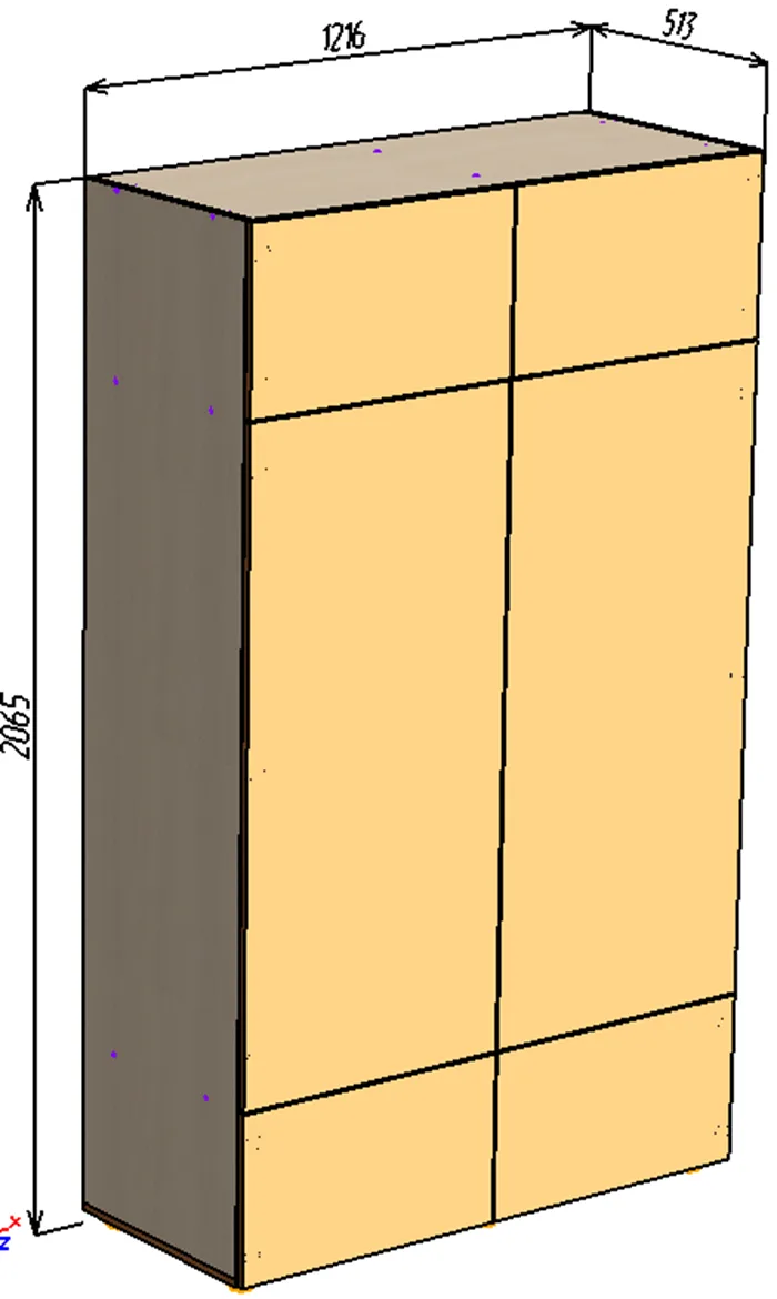 Каталог Нестандарт Шкаф 1216х2065 от магазина ПолКомода.РУ