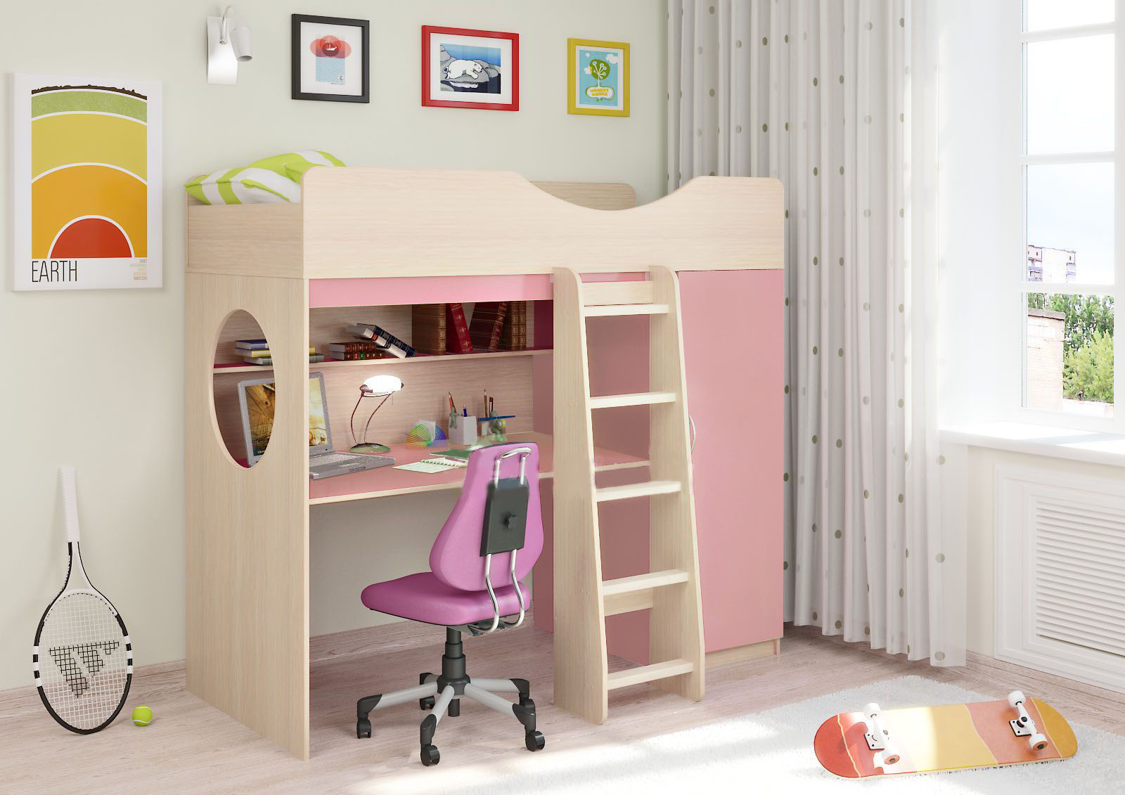 Каталог Кровать чердак Л-9.1 от магазина ПолКомода.РУ