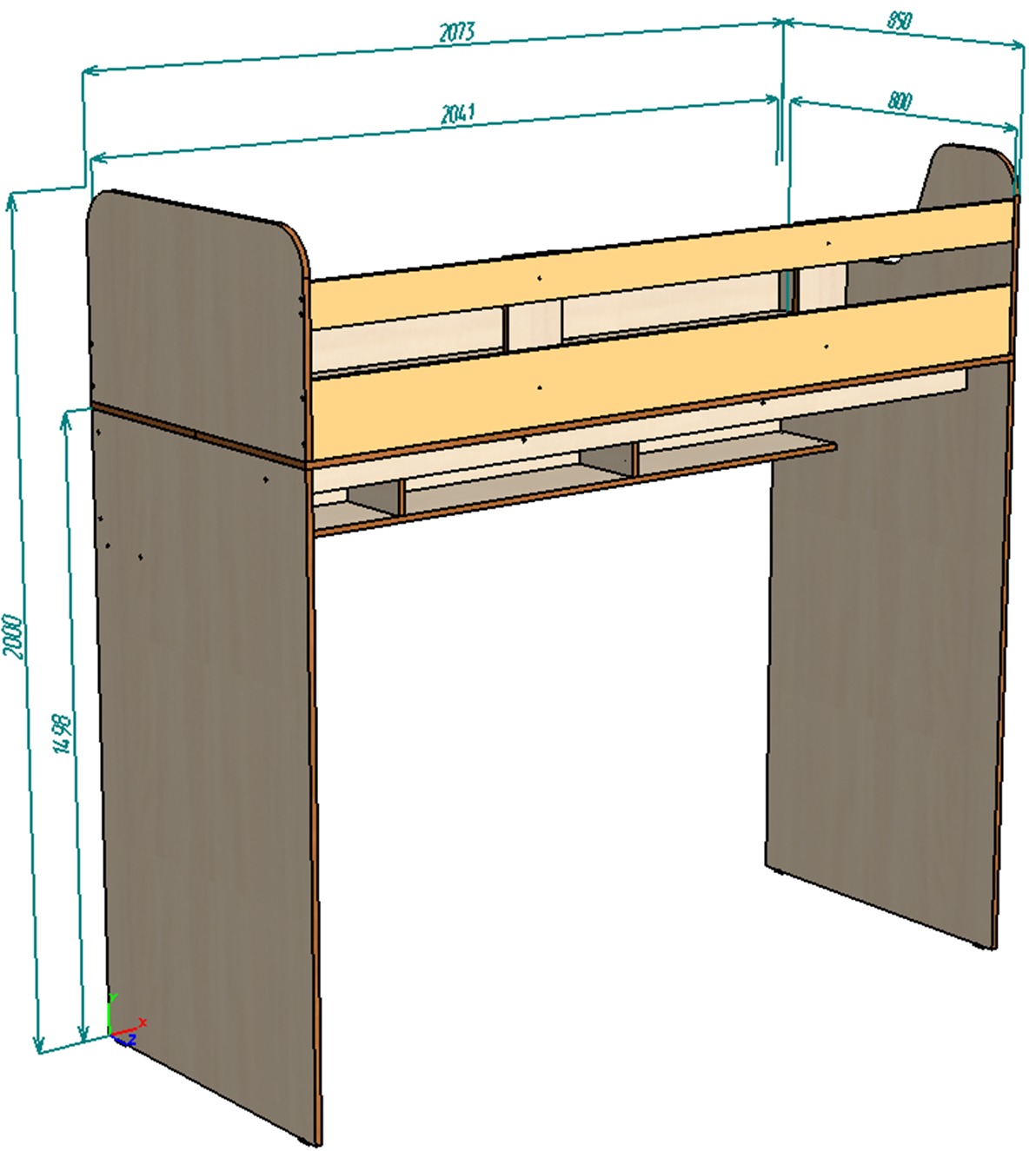 Каталог Нестандарт Каркас Юта с нишей 204 см от магазина ПолКомода.РУ