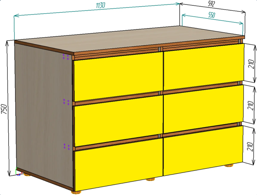 Каталог Нестандарт Комод 1130 от магазина ПолКомода.РУ