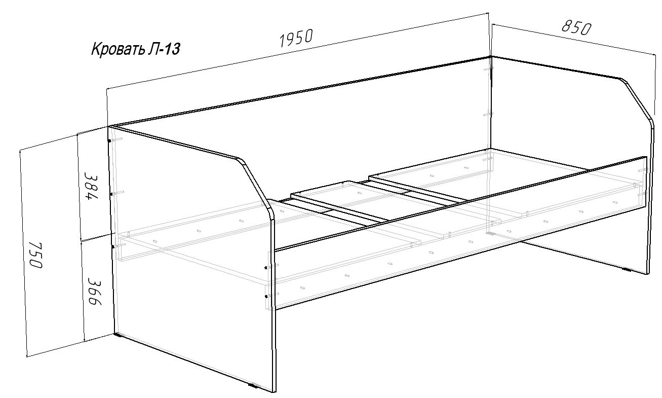 Кровать детская л9