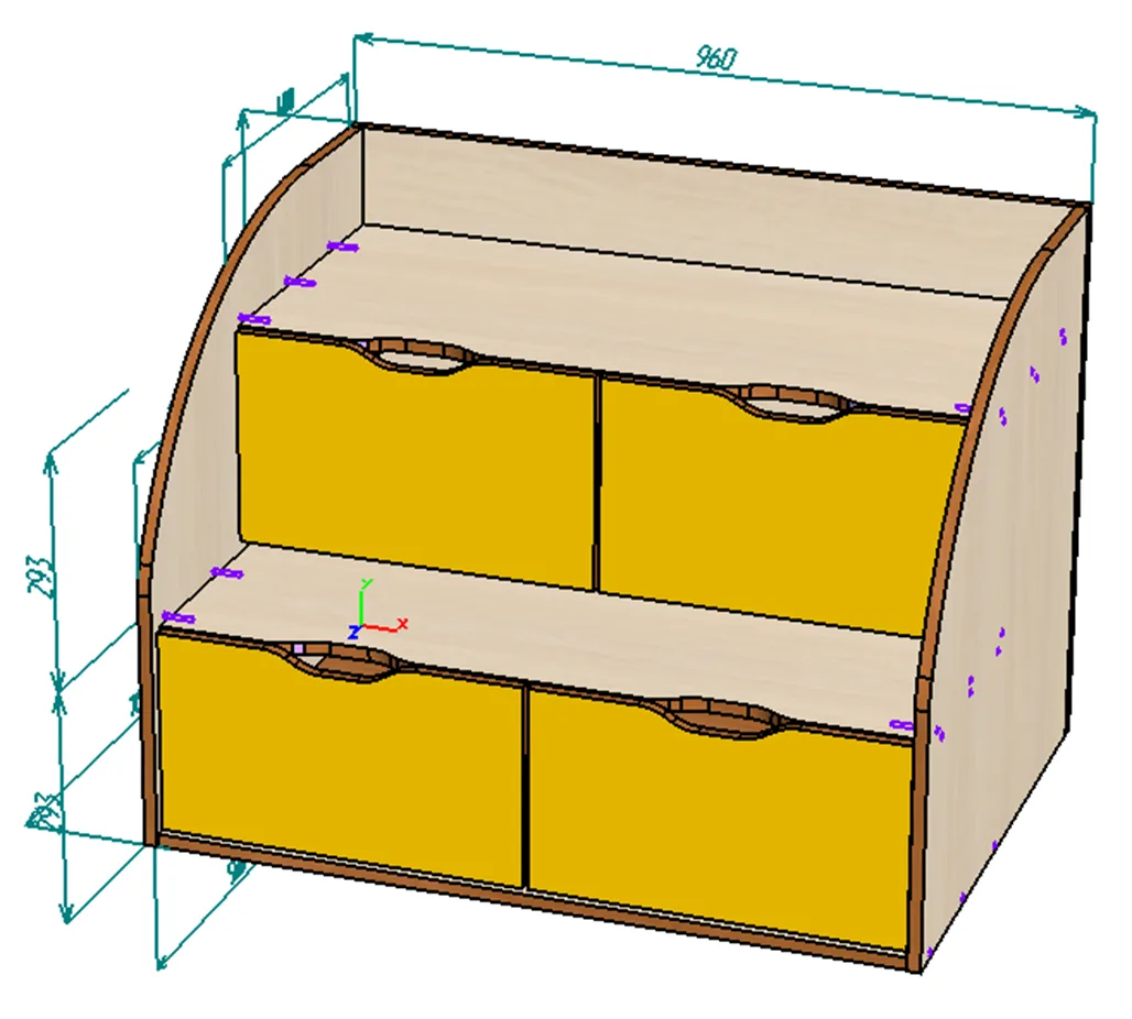 Каталог  Нестандарт Лестница-комод Сказка от магазина ПолКомода.РУ
