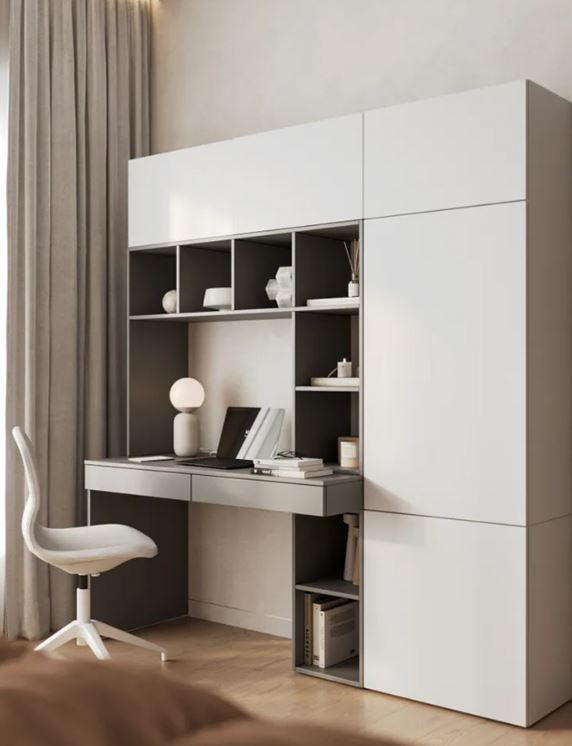 Каталог Стол письменный со стеллажом и шкафом 1800 (правый) от магазина ПолКомода.РУ