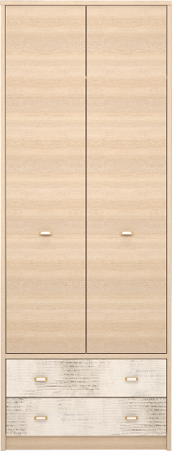 Каталог Шкаф для одежды 2-х дверный мод.1  Ультра с ящиками от магазина ПолКомода.РУ