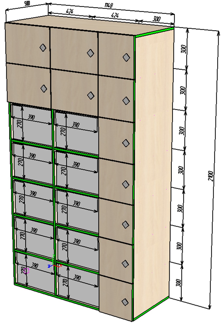 Каталог Нестандарт Стеллаж 115х210 от магазина ПолКомода.РУ