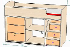 Скидка на Нестандарт Кровать чердак Малыш Купе