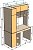 Каталог  Нестандарт Стол письменный со стеллажом и шкафом 1550*2300 от магазина ПолКомода.РУ