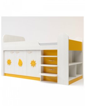 Кровать для мальчика Аллегро с выбором цвета RAL Fema Baby - 44900
