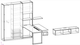 Шкаф со встроенным столом - 58000