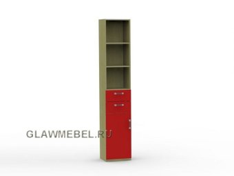 Шкаф одностворчатый (2 ящика, 3 ниши, 1 дверь) Карамель - 14265
