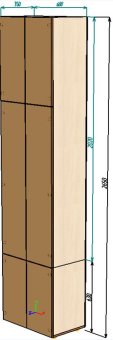 Нестандарт Шкаф распашной с полками 600 - 22000