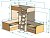 Каталог Нестандарт Кровать чердак Трио 80х170 от магазина ПолКомода.РУ