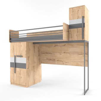 Кровать-чердак «Лофт» со столом и шкафом - 0