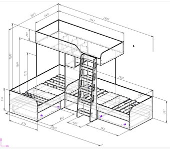 Нестандарт Трио 1900х800 1900х800 1800х800 - 44200