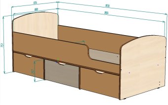 Нестандарт Кровать Малыш Мини 80*180 - 18000
