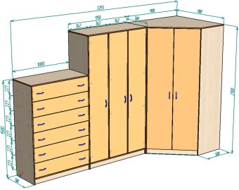 Нестандарт Шкаф 325х210 - 77800