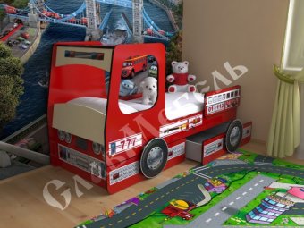 Детская кровать "Пожарная машина"  - 21060