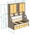 Каталог  Нестандарт Детская кровать с антресолью Дельта-21.11 170/90 от магазина ПолКомода.РУ