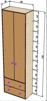  Нестандарт Шкаф 2-х створчатый Милана - 25000