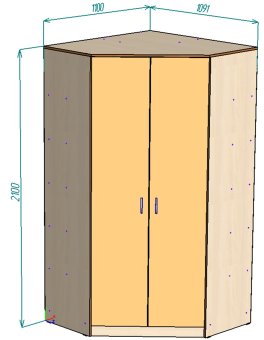 Нестандарт Шкаф угловой 110х210 - 32200