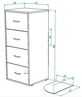 Нестандарт Тумба + Полка  - 8500