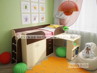 Детская кровать-чердак Фанки Кидз 10  - 23580