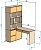 Каталог Нестандарт Стол письменный со стеллажом 1000х1370 от магазина ПолКомода.РУ