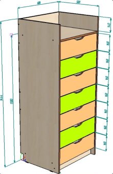 Нестандарт Комод Высокий Малыш 600 - 18375