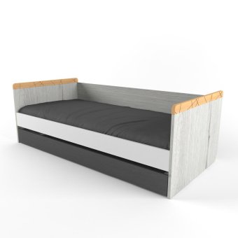 Кровать малая с дополнительным спальным местом «Ньютон Грэй» - 0