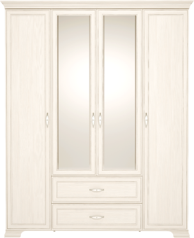 Шкаф для одежды 4-х дверный мод.2 Венеция с ящиками и зеркалом - 39855